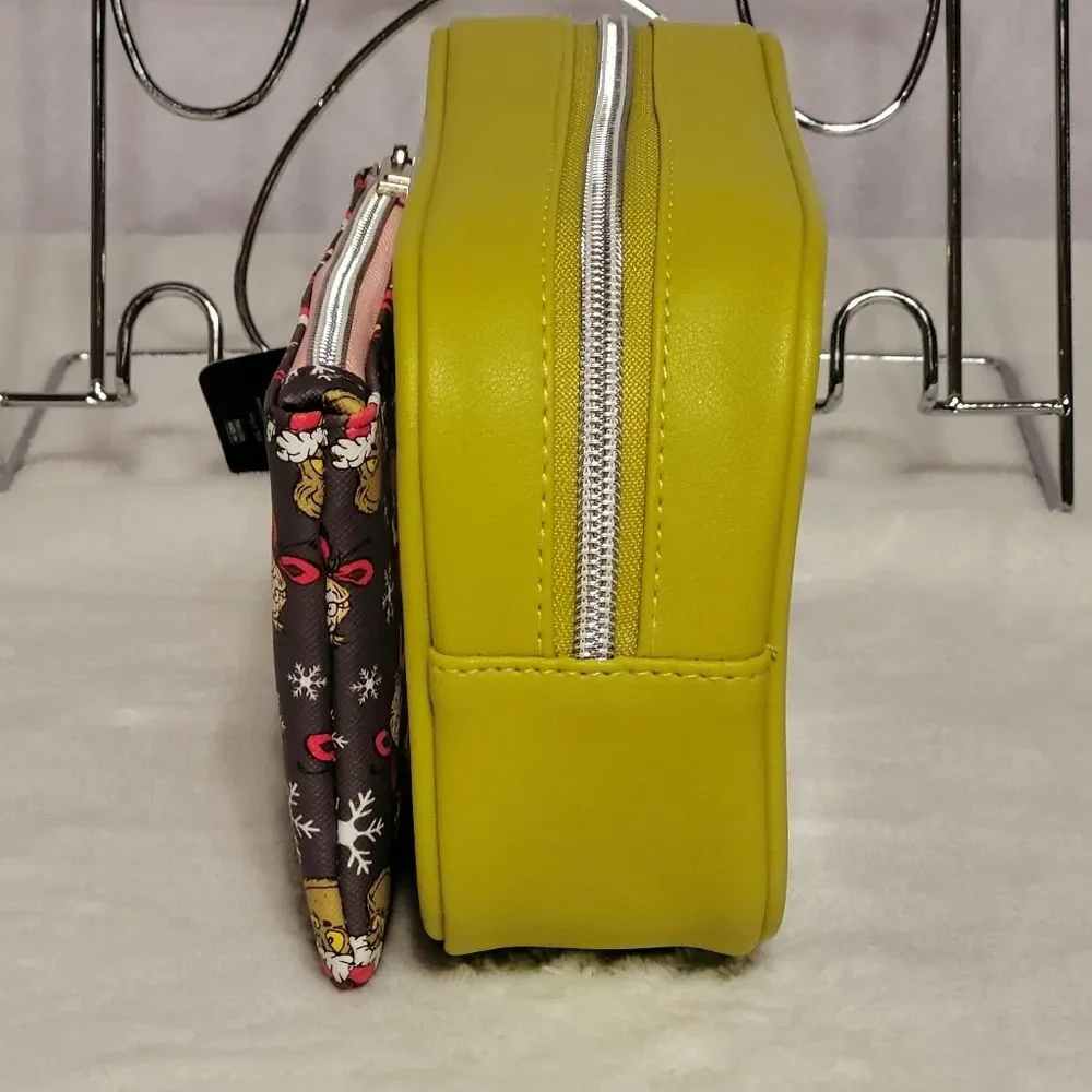 Bioworld Dr Seuss Grinch Travel Cosmetic Bags Set of 2 New with Tags